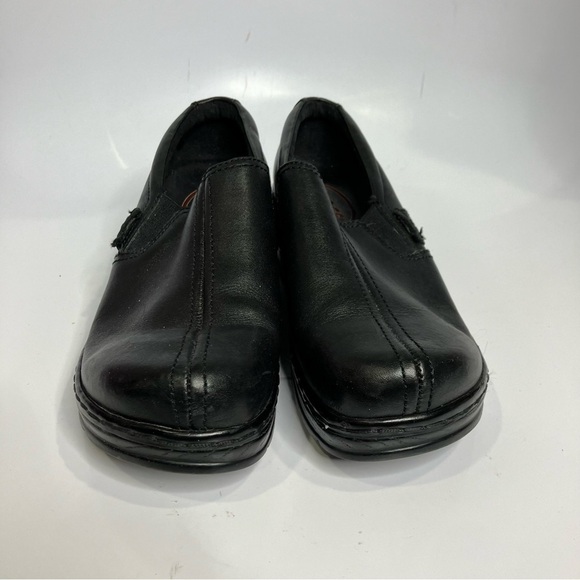 Klogs slip resistant black leather work clogs size 8 - Picture 2 of 9